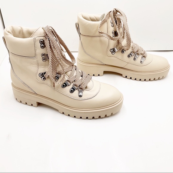 🆕{J. CREW} Dusty Ivory Leather Nordic Boots - Picture 4 of 16